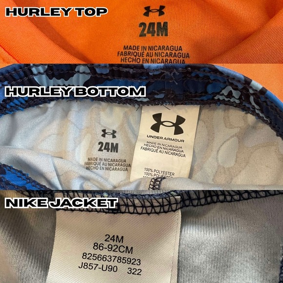 Nike & Under Armour 2 Pack Toddler Boys 24M Activewear Set Jacket Shirt Shorts - Picture 2 of 16